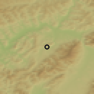 Shaded relief of the 50 km around Rajecké Teplice, drawn from the GMTED2010 grid