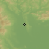 Shaded relief of the 50 km around Rakovec nad Ondavou, drawn from the GMTED2010 grid