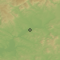 Shaded relief of the 50 km around Rapovce, drawn from the GMTED2010 grid