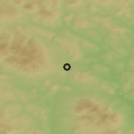 Shaded relief of the 50 km around Raslavice, drawn from the GMTED2010 grid