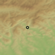 Shaded relief of the 50 km around Revúca, drawn from the GMTED2010 grid
