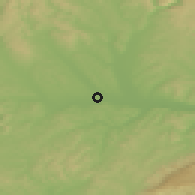 Shaded relief of the 50 km around Rimavská Seč, drawn from the GMTED2010 grid