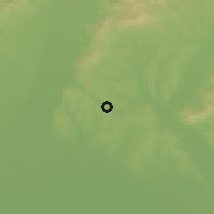 Shaded relief of the 50 km around Rišňovce, drawn from the GMTED2010 grid
