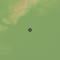 Shaded relief of the 50 km around Rovinka, drawn from the GMTED2010 grid