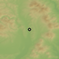 Shaded relief of the 50 km around Rozhanovce, drawn from the GMTED2010 grid