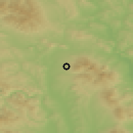 Shaded relief of the 50 km around Ruská Nová Ves, drawn from the GMTED2010 grid
