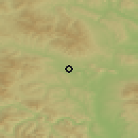 Shaded relief of the 50 km around Šarišské Michaľany, drawn from the GMTED2010 grid