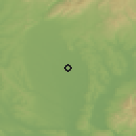 Shaded relief of the 50 km around Šarovce, drawn from the GMTED2010 grid