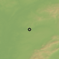 Shaded relief of the 50 km around Šaštín - Stráže, drawn from the GMTED2010 grid