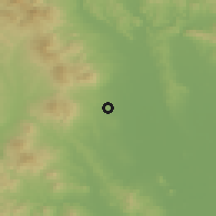 Shaded relief of the 50 km around Sečovce, drawn from the GMTED2010 grid
