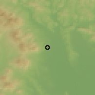 Shaded relief of the 50 km around Sečovská Polianka, drawn from the GMTED2010 grid