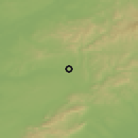 Shaded relief of the 50 km around Senica, drawn from the GMTED2010 grid