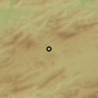Shaded relief of the 50 km around Sihelné, drawn from the GMTED2010 grid