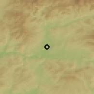 Shaded relief of the 50 km around Sliač, drawn from the GMTED2010 grid