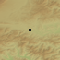 Shaded relief of the 50 km around Smižany, drawn from the GMTED2010 grid