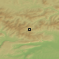 Shaded relief of the 50 km around Smolník, drawn from the GMTED2010 grid