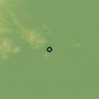 Shaded relief of the 50 km around Somotor, drawn from the GMTED2010 grid