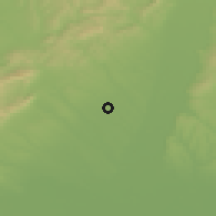 Shaded relief of the 50 km around Špačince, drawn from the GMTED2010 grid
