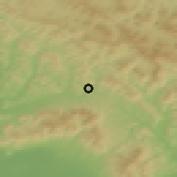 Shaded relief of the 50 km around Stakčín, drawn from the GMTED2010 grid