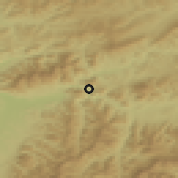 Shaded relief of the 50 km around Stankovany, drawn from the GMTED2010 grid