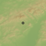Shaded relief of the 50 km around Stará Turá, drawn from the GMTED2010 grid