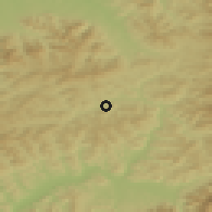 Shaded relief of the 50 km around Staškov, drawn from the GMTED2010 grid