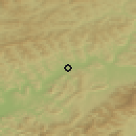 Shaded relief of the 50 km around Bytča, drawn from the GMTED2010 grid