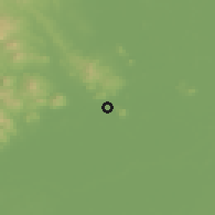 Shaded relief of the 50 km around Streda nad Bodrogom, drawn from the GMTED2010 grid