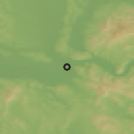 Shaded relief of the 50 km around Štúrovo, drawn from the GMTED2010 grid