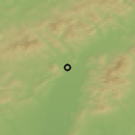 Shaded relief of the 50 km around Bzince pod Javorinou, drawn from the GMTED2010 grid