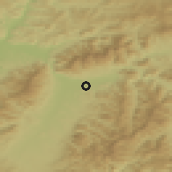 Shaded relief of the 50 km around Sučany, drawn from the GMTED2010 grid