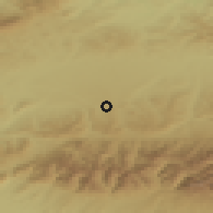 Shaded relief of the 50 km around Suchá Hora, drawn from the GMTED2010 grid