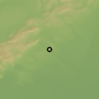 Shaded relief of the 50 km around Suchá nad Parnou, drawn from the GMTED2010 grid