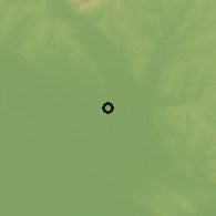 Shaded relief of the 50 km around Šurany, drawn from the GMTED2010 grid