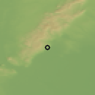 Shaded relief of the 50 km around Svätý Jur, drawn from the GMTED2010 grid