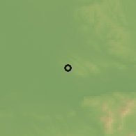 Shaded relief of the 50 km around Svätý Peter, drawn from the GMTED2010 grid
