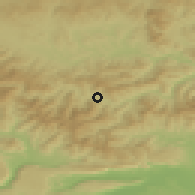 Shaded relief of the 50 km around Švedlár, drawn from the GMTED2010 grid