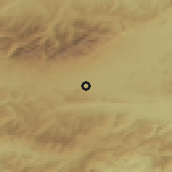 Shaded relief of the 50 km around Svit, drawn from the GMTED2010 grid