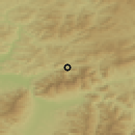 Shaded relief of the 50 km around Terchová, drawn from the GMTED2010 grid
