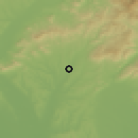 Shaded relief of the 50 km around Tesárske Mlyňany, drawn from the GMTED2010 grid