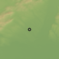 Shaded relief of the 50 km around Tomášikovo, drawn from the GMTED2010 grid