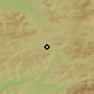 Shaded relief of the 50 km around Čadca, drawn from the GMTED2010 grid