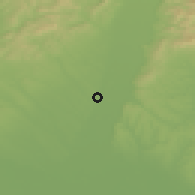 Shaded relief of the 50 km around Trakovice, drawn from the GMTED2010 grid