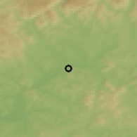 Shaded relief of the 50 km around Trebeľovce, drawn from the GMTED2010 grid