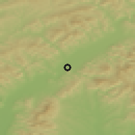 Shaded relief of the 50 km around Trenčianska Teplá, drawn from the GMTED2010 grid