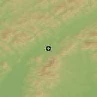 Shaded relief of the 50 km around Trenčianska Turná, drawn from the GMTED2010 grid