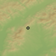 Shaded relief of the 50 km around Trenčianske Jastrabie, drawn from the GMTED2010 grid