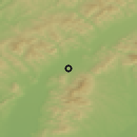 Shaded relief of the 50 km around Trenčianske Stankovce, drawn from the GMTED2010 grid