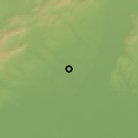 Shaded relief of the 50 km around Trnava, drawn from the GMTED2010 grid