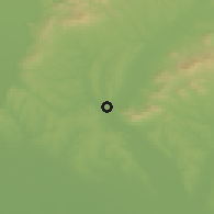 Shaded relief of the 50 km around Čakajovce, drawn from the GMTED2010 grid